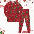 thumbnail image 2 of TOWED22 Girls Boys Christmas Pajamas Xmas Graphic Pjs Toddler 2 Piece Sleepwear Kids Holiday Clothes Set, 2 of 9