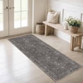 thumbnail image 5 of Washable Kitchen Runner Rug 60" x 22", Non-Slip Soft Low Profile Kitchen Rug, Farmhouse Distressed Floral Oriental Rug for Kitchen, Hallway & Laundry Room, 5 of 6