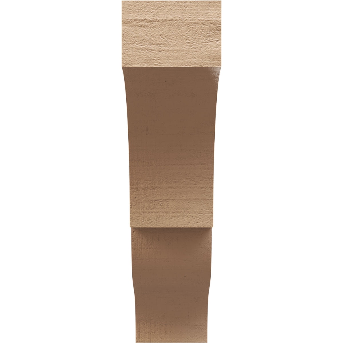5"W x 20"D x 20"H Thin Asheboro Rough Cedar Woodgrain TimberThane Corbel, Primed Tan