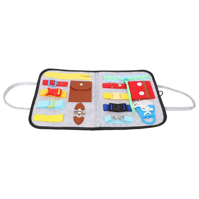 Sensory Activity Board, Funny Portable Educational Toy Bright Color Dress Learning Board Birthday Gift With Letter Patch For Adult For Hand Exercise