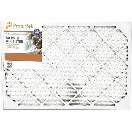 ProAirTek AF20301M08SWH 20x30x1 MERV 8 Air Filter – Home HVAC Furnace Replacement for Cleaner, Crisp Air