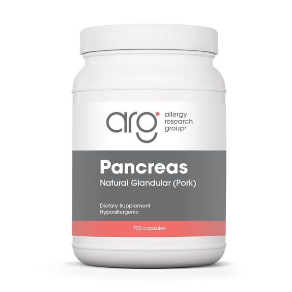 ARG Pancreas Natural Glandular - Supports Healthy Pancreas, Immune & Digestive Activity - 425 mg per Serving - Freeze Dried Tissue from Pork - 720 Servings - 720 Capsules