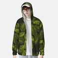 thumbnail image 2 of Fotbe Tropical Palm Leaves Fern Leaf Chaqueta con Protección Solar UPF 50+ para Hombre y Mujer, Camisa con Capucha y Bolsillos-Medium, 2 of 7