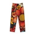 thumbnail image 2 of Fotbe Colorful Vintage Floral Pattern Men's Pajama Pants,Sleepwear Pants,Pj Bottoms Drawstring And Pockets-Large, 2 of 7