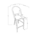 thumbnail image 5 of 24/7 Shop At Home Hjem Aluminum Blue Patio Counter Chairs, Set of 2, 5 of 7
