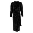 thumbnail image 5 of Christmas Dress Women V-Neck Long Sleeve Casual Dress Women Black Dress A-line Formal Dress Birthday Party Dress Dress Women, 5 of 6