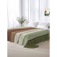 thumbnail image 6 of Sage Green Flat Sheets Only Twin XL Size, Soft Breathable Bed Top Sheets for Mattress, Farmhouse Wood Grain Vintage Brown Striped Luxury Bedding Flat Sheets for Home Hotel Bedroom Bed Protection, 6 of 9