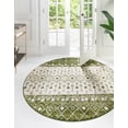 thumbnail image 4 of Rugs.com Moroccan Trellis Collection Rug – 5 Ft Round Ivory Green Medium Rug Perfect For Kitchens, Dining Rooms, 4 of 8