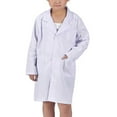 thumbnail image 2 of AUNVITO Kids Doctor Costume Set Role Play Uniform Long Sleeve Round Neck Cotton White Coat for Boys & Girls 3-12Y Pretend Play Nurse Outfit Surgical Scrubs, 2 of 6