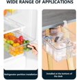 thumbnail image 3 of YekouMax Fridge Drawer Organizer, Refrigerator Organizer Bins, Pull Out with Handle, Fridge Shelf Holder Storage Box, Clear Container for Food, Drinks, Fit for Fridge Shelf Under 0.6", 3 of 8
