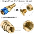 thumbnail image 3 of Valve de Conversion A/C avec Bouchon Anti-Poussière Convertit R12 en R134a Adapté au Port Latéral Bas de 7/16 Pouces BPV-31 Adaptateur de Robinet de Perçage de Balle R1234YF à R134a, 3 of 7