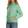 thumbnail image 4 of INSPIRE CHIC Women's Hooded Long Sleeves Zip Up Lightweight Packable Puffer Jacket, 4 of 6