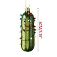 thumbnail image 3 of CASAFUN 2D Christmas Decorations, Acrylic Pickle Christmas Tree Hanging Ornament, Cucumber Shape Ornaments, Cute Mini Cucumber Christmas Pendant, Holiday Parties and Christmas Decorations, 3 of 5