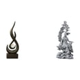 thumbnail image 1 of Escultura Abstracta De Resina Con Forma De Llama Y Figura De Guan Yin. Artesanía Budista Moderna Para Sala De Estar, Oficina, Dormitorio, Escritorio O Vitrina. Colección Feng Shui., 1 of 8