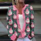 thumbnail image 4 of Cárdigan de mujer, cárdigan de manga larga, ahuecado, color sólido, chaqueta informal, parte superior de poliéster para mujer, 4 of 4