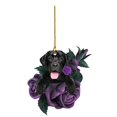 thumbnail image 1 of Nuevo Colgante Para Coche Con Perro Y Rosa Morada, Adornos Personalizados Para Árbol De Navidad, 1 of 5