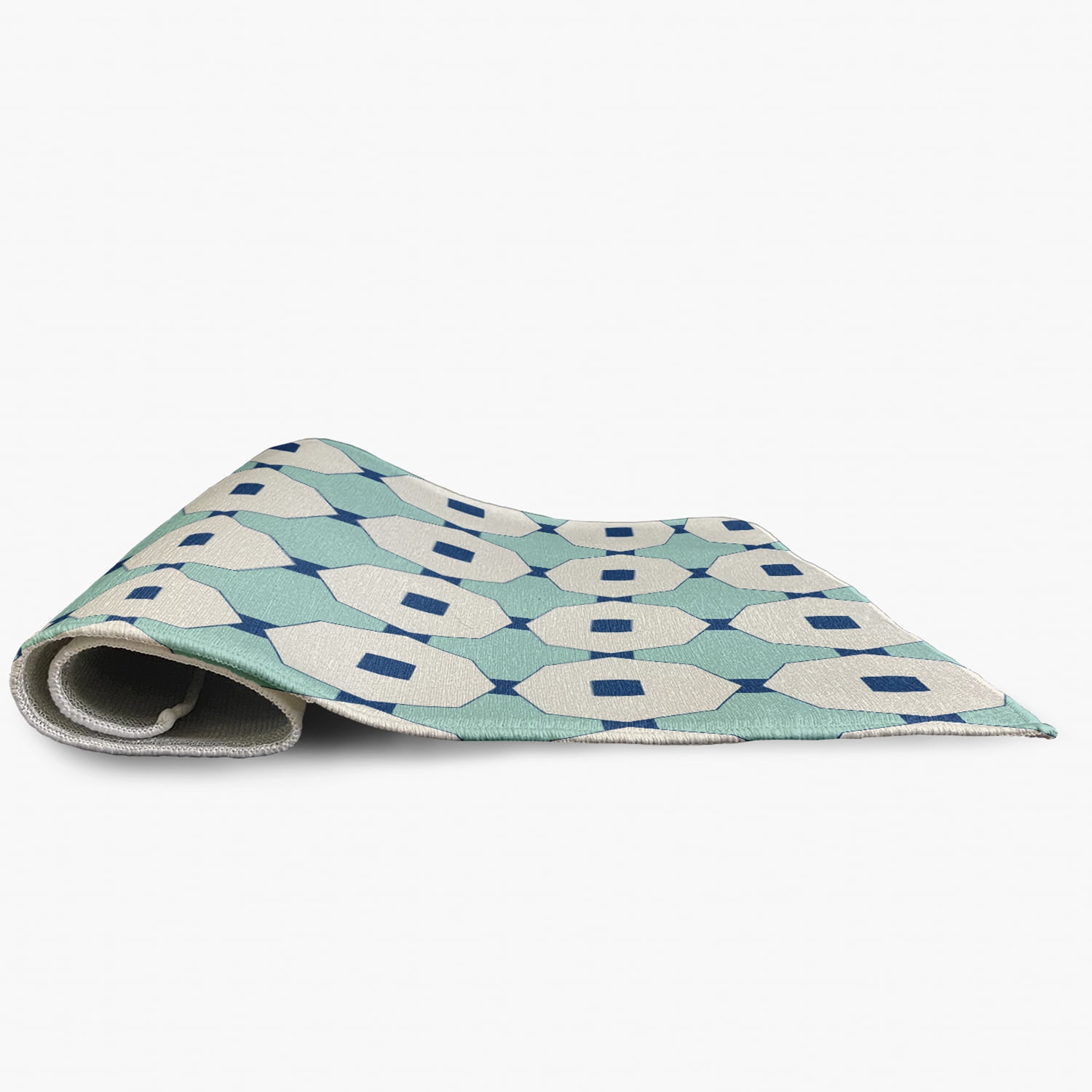 Simply Daisy 2' x 3' Light Blue Button Up Spring Chenille Indoor/Outdoor Rug