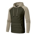 thumbnail image 3 of Vedolay Men Long Sleeve Sweatshir Pullover Long Sleeve Hoodies Tops Fall 2023 Clothes Army Green,2XL, 3 of 4