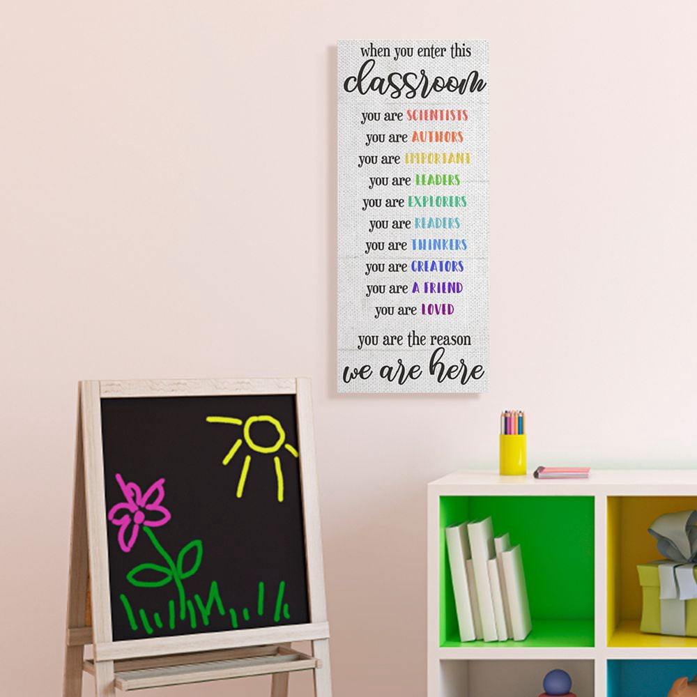 Stupell Industries Inspirational Types of Students Everyday Classroom Sign Canvas Wall Art Design by Daphne Polselli