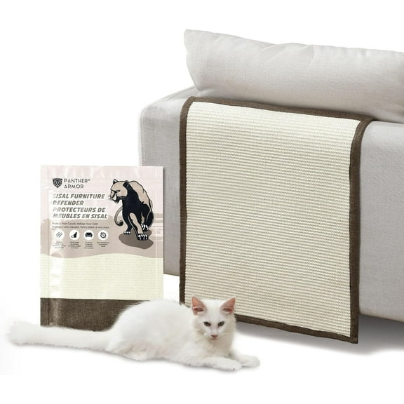 Couch Protector for Cat Scratching Cat Furniture Defender, Brown, Back Rest by Panther Armor