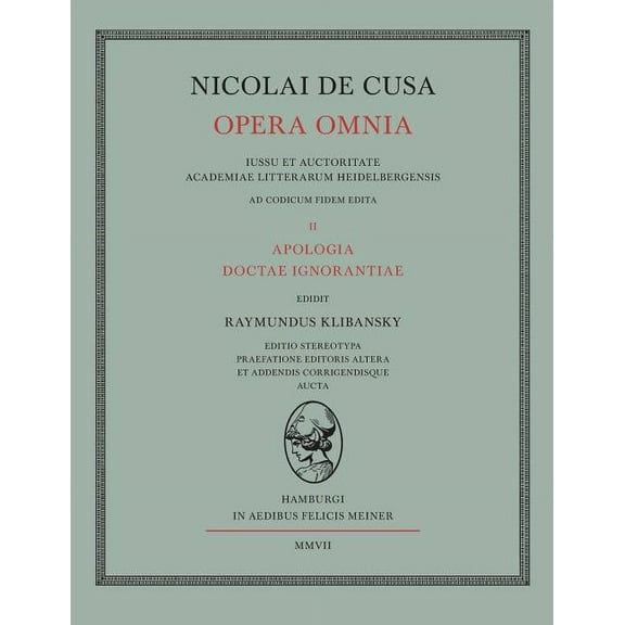 Nicolai de Cusa Opera omnia (Paperback)
