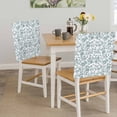 thumbnail image 5 of Teal Blue Green Chair Back Covers, Removable Chair Covers for Dining Chairs Set of 4, Washable Chairs Slipcovers Back Seat Protector for Wedding Party 19"x20", 5 of 9