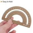thumbnail image 4 of Unique Bargains Geometry Set 15cm 8pcs Laser Engraving Metal Ruler Set, Golden Brown, 4 of 5