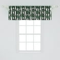 thumbnail image 2 of Ambesonne Jungle Foliage Window Valance, Monstera on Stripes, 54" X 18", Charcoal Grey Green, 2 of 3