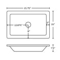 thumbnail image 2 of American Imaginations AI-18090 21.75 in. Rectangle Drop in Vessel for Deck Mount Drilling, White, 2 of 5