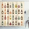 thumbnail image 1 of Ambesonne Alcohol Shower Curtain, Alcoholic Strong Drinks, 69"Wx84"L, Multicolor, 1 of 3