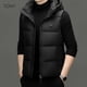 thumbnail image 4 of Chaqueta de plumón ligera con capucha para hombre, chaqueta sin mangas con relleno de plumón de pato para hombre, chalecos de marca de invierno para hombre, chaquetas para hombre, 4 of 4