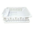 Sterilite 2piece Large Sink Set Dish Rack Drainer, White 18 3/4" L x