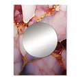 thumbnail image 2 of Designart "Essence of Gold and Pink Marble II" Abstract Marble Mirror Wall Decor - Modern Pink Abstract Living Room Wall Mirror Art - 32" x 24" Inch, 2 of 5