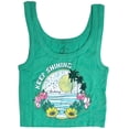 thumbnail image 5 of Billabong Women's Keep Shining Cropped Tank Top Tee T-Shirt (X-Small, Green), 5 of 5