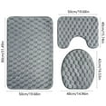 thumbnail image 3 of Bathroom Sets Foam Bath Mat Set Bathroom Rugs for 3 Pcs Toilet Mats Soft Comfortable Water Absorption Nonslip Thickmachine Washableeasier To Dry, 3 of 9