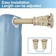 thumbnail image 3 of Urbanest Adjustable Single Curtain Rod Set Chilton Finials – 1 - Inch Diameter, With Cottage Rod, 48–84 Inches, 3 of 6