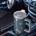 thumbnail image 6 of OBREWU Paw Prints and Bones Tumbler with Handle and Lid,Paw Prints and Bones 40oz Double Wall Vacuum Insulated Tumbler,Cups Gift for Women and Men, 6 of 7