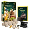 NATIONAL GEOGRAPHIC Dinosaur Dig Kit â€“ 12 Dino Shaped Dig Bricks with Dinosaur Figures Inside 12 Excavation Tool Sets Perfect Activity for Egg Hunt or Dig Party Great STEM Toy for Boys and Girls