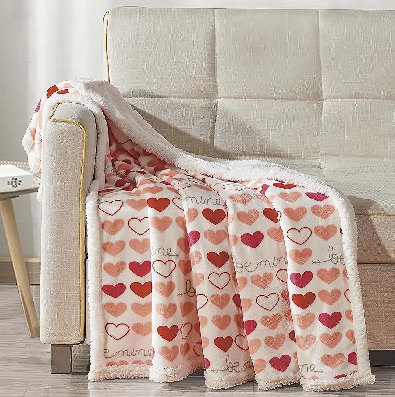 Elegant Comfort Throw Blanket, Reversible Sherpa Flannel, Soft, Fuzzy, Cozy and Plush- All season Lightweight Decorative Throw, 50 x 60 inches, Isabella Sherpa Throw