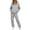 Light Gray, variant on 2 Piece Sets qor women 2 Piece Tracksuit Drawstring Hooded Sweatshirt and Straight Leg Sweatpants Set Solid Color Loose Long Sleeve Casual Loungewear Outfit