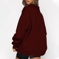 thumbnail image 6 of Dyegold Quarter Zip Pullover Women Casual Long Sleeve V Neck Lapel Collar Half Zip Sweatshirt Loose Fit Oversized Fall Tops, 6 of 6