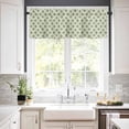 thumbnail image 3 of Kitchen Curtains Set, Abstract Green Kitchen Curtains and Valances Set, Modern Contemporary Art Vintage Rod Pocket Tier Curtains 24 Inch Length for Cafe/Bedroom Windows, 3 of 6