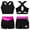 Black&Rose, variant on Kids 2 Piece Dance Girls Gymnastics Crop Tank Sport Bra with Yoga Shorts Booty Shorts Set Activewear Lavender 4