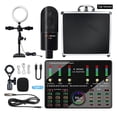 thumbnail image 1 of Professional Audio V8 Sound Card Set Mic Studio Condenser Microphone For Podcast Recording Live Streaming, 1 of 6