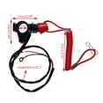 thumbnail image 5 of TIERPOP For ATV Motorcycle Dirt Pit Bike Outboard Cut Off Lawn Mowers Emergency Engine Kill Stop Switch with Tether Lanyard Cord, 5 of 10
