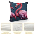 thumbnail image 4 of Chilfamy Flamingo Palm Trees Pillow Covers for Couch Sofa Indoor Outdoor Soft and Durable High-Quality 1PC 12x12in, 4 of 5