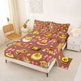 thumbnail image 2 of Erosebridal Pink Bowknot Kawaii Bow Bed Sheets,Cute Animal Capybara King Sheets For Kids Teens 4pcs, 2 of 6