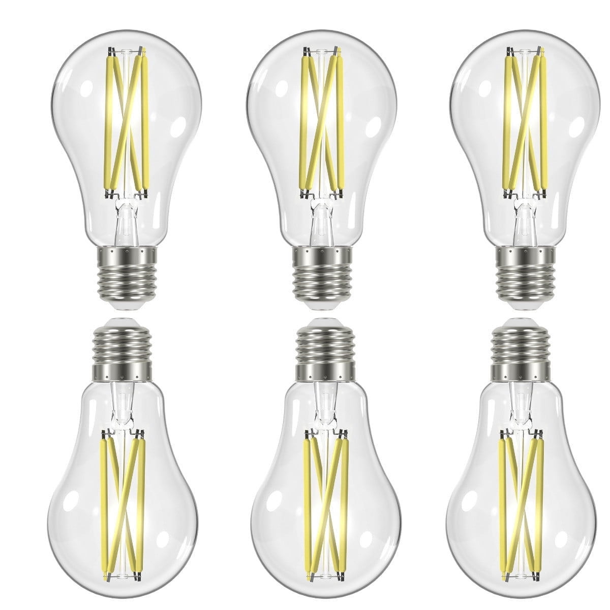 Satco S12431 (6 Pack) Dimmable LED Filament Light Bulbs, 12.5 Watt; Medium Base; 120 Volt