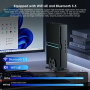 Kinupute Mini Gaming PC, Desktop Computer i9-13900F 24 Cores Upto 5.6GHz, 64G DDR4, 2T M.2 SSD, Windows 11 Pro, GeForce RTX4060 8G, Dual LAN, WiFi6E/BT5.3, Four Display, 8K Outputs, Optical