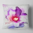 thumbnail image 2 of Designart Beautiful Pink Flower Watercolor - Floral Throw Pillow - 18x18, 2 of 5